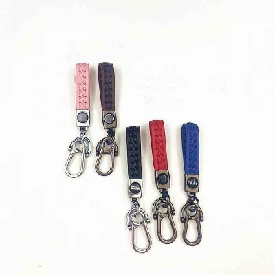 Leather Key Chain Business Gift Leather Key Chain Men Women Car Key Strap Waist Wallet Key Chains 5 Colors