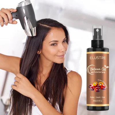 Private Label Organic Professional Anti-Frizz Heat Protection Fine Hair Batana Oil Smooth Thermal Protector Spray Humidity