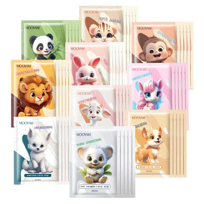 Skin Care Beauty Moisturizing Cute Cartoon Animal Face Masks Sheet Vitamin C Hyaluronic Acid Mascarillasl Facial Mask