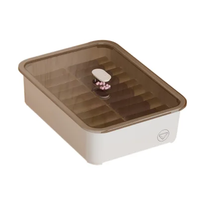 Plastic Underwear Organizer Home-Use Compartmentalized Storage Box with Lid for Storing Panties Socks Bras