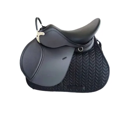 Comprehensive Saddle Set English Equestrian Teaching Tourist Wild Riding ABS Ultra-fiber Double Belly Strap Obstacle Course