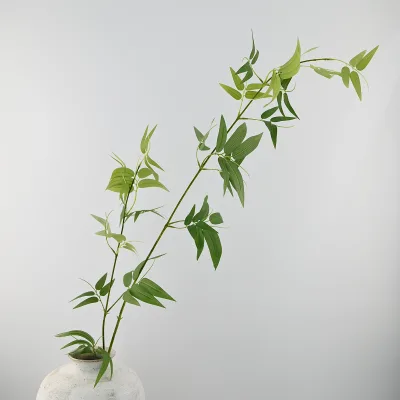 Realistic Lifelike Bamboo Leaves and Branches 118cm Artificial Faux Greenery for Floral Arrangement Wedding Arch Home Hotel
