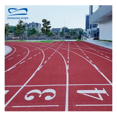 Eco-friendly Sandwich System Running Track Non-toxic Synthetic Surface Track for Community Sports Park Development