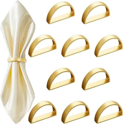 New Design Modern Metal Napkin Ring Holder Serviette Buckles Metallic Adornment for Wedding Party Table Settings Decoration