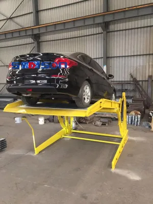 Space Saving Two Post Tilting Hydraulic Parking Lift Pitch Car Stacker 18-Month Warranty OEM Brand for Low Ceiling Garage Use