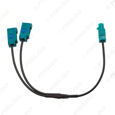 Dual Female FAKRA Y-Splitter to Male Fakra Antenna Adapter Cable