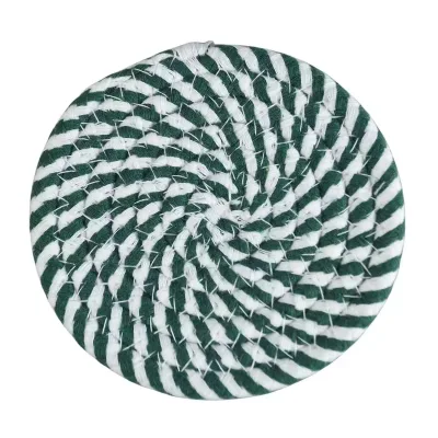 Cotton Rope Cup Mats, Table Mats, Heat Insulation Mats, Round Cotton Rope Woven West Restaurant Anti-scald Table Mats