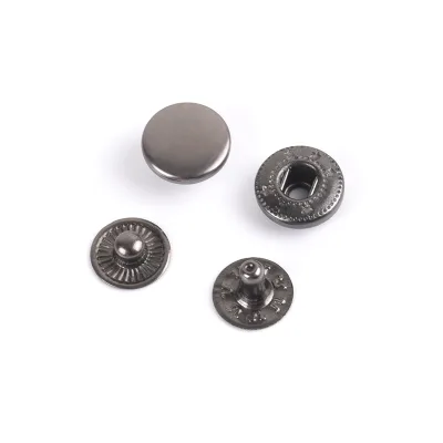 Karwo 12mm Metal Gunmetal Light Gold Bag Spring Snap Button Fasteners Press Stud Kit