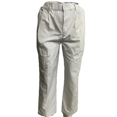 China Supplier 97% Cotton 3% Spandex Mens Work Trousers Customized White Chef Pants Durable Work Wear Uniform for Men