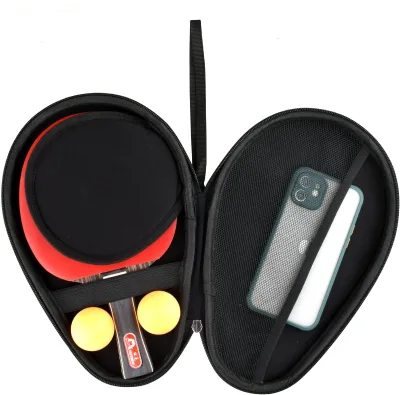 Hard Shell Ping Pong Paddle Case, Portable Storage Bag for 2 Rackets with Drop-Resistant Design and Durable Protection