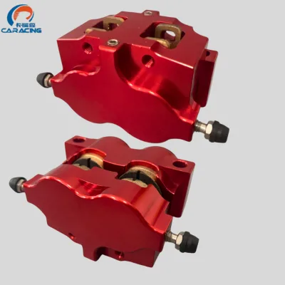 High-Performance 4-Piston Aluminum Brake Caliper- Universal Refit for Passenger, Sports & Racing Cars