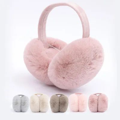 Cold Heated Fur Luxury Women Toddler Heart Ear Muffs Earmuffs Warm Fur Ear Color Fashion Winter Fluffy Warm Earmuffs