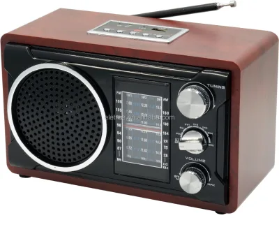 2017 Portable Wireless Wooden Radio with D Battery