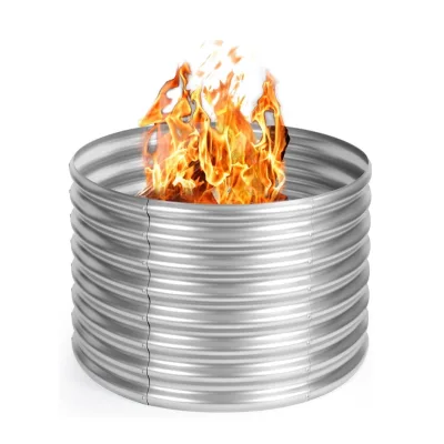 Customized Camp Fire Ring Pit Large Round Galvanized Steel Heavy Duty Steel Fire Pit In-Ground for Backyard Camping Bonfire