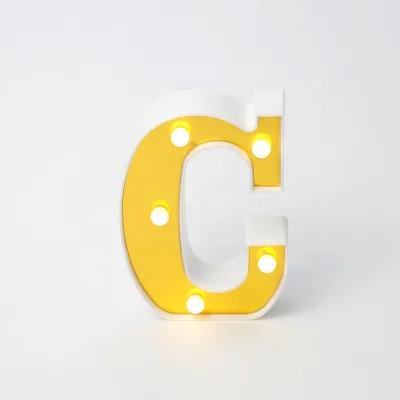 C Alphabet Sign Battery Operated LED Letter Lights for Holiday Decoration
