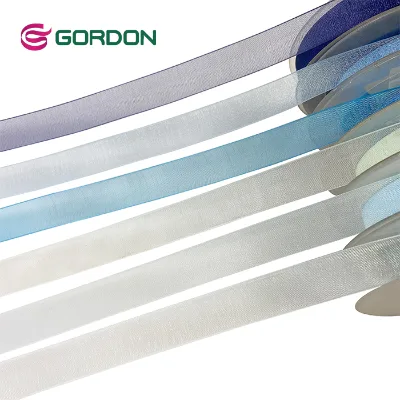 Gordon Ribbons Polysetser Sheer Organza Ribbon Trimmings 100 Yards Roll Mixed Color Gift Christmas Ribbon Custom Brand