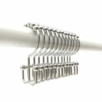 Shower Curtain Hooks Rings Home Decorative Curtain Accessories Hook Metal Accessories Curtain Accessories