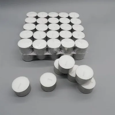 50 Pieces Par Paquet 8 Heures Longue Combustion Bougie Chauffe-plat Blanc Avec Livraison Rapide
