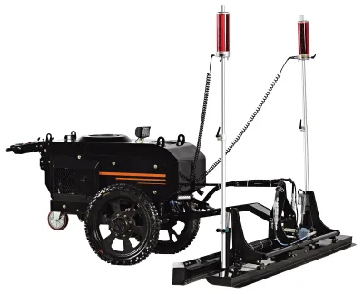 Portable Two-Wheel Concrete Laser Screed Machine Engine High Operating Efficiency Hand Push Type Cylinder Pump for Building