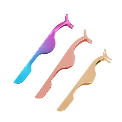 Eyelash Curler Custom Volume Eye Lashes Tweezer Stainless Steel Extension Eyelash Tweezers