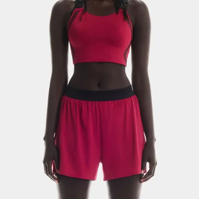 Custom Adjustable Shoulder Strap Women's Sports Tank Top Comfortable Short-Sleeve Running Top