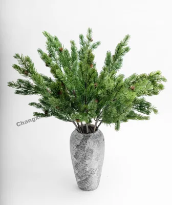 Factory Real Touch Artificial Christmas Tree with Pine Cone Pine Needle for Festival Decorations Artificial Pine Leaves Branches