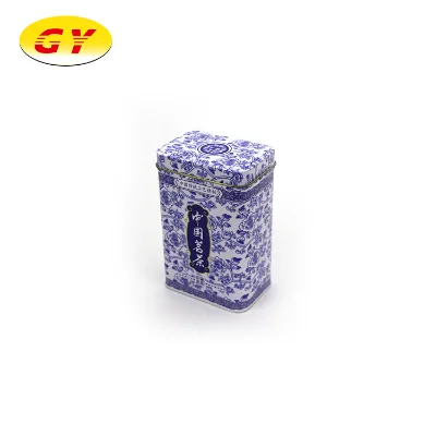 Wholesale Rectangular Customized Chinese Tea Box Tin