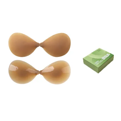 Comfortable Breathable Round Cup Silicone Bra with Bio Glue Soft and Reusable Breast Adhesive Washable and for Summer