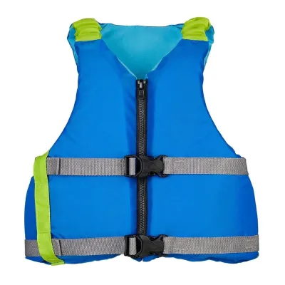 Youth Paddle Life Jacket USCG Approved Kids 55-88Lbs Safety Buoyancy Vest Lightweight Breathable Front Zip Adjustable Belts Mesh