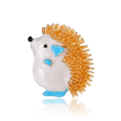 Cute Hedgehog Dropping Oil Brooch Cartoon Personality Animal Brooch