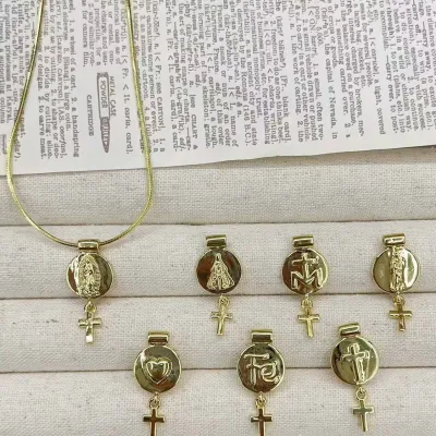 CH-JDP1642 New Arrival Religion Pendant Virgin Mary/Jesus/Cross/Heart Pendant Making Necklace Bracelet Jewelry Charms Wholesale
