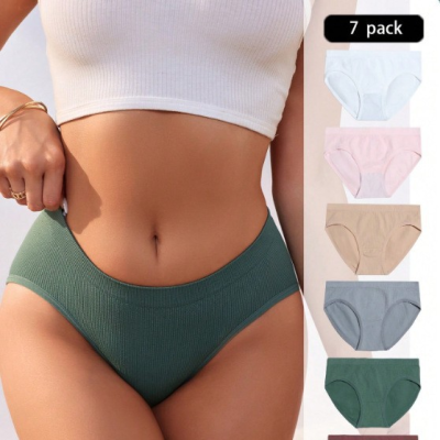 Seamless Thin Women's Briefs High Elasticity and comfort Sweat Absorption During Exercise Multicolored Briefs