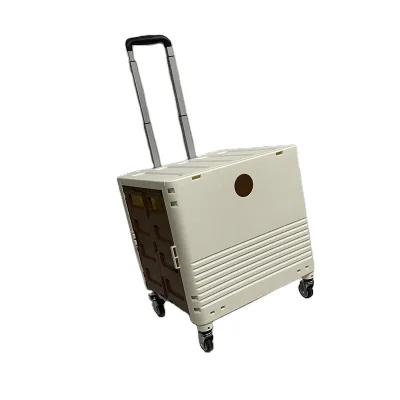 Temporary Car Trouble Warning Sign Portable Folding Trunk Box with 4 Wheels