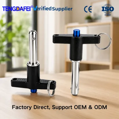 Heavy Duty 304 Stainless Steel T Handle Ball Lock Pin Quick Release Locking Fastener for Machine Tools