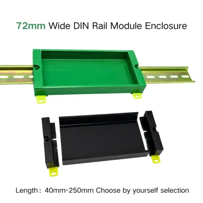72mm Wide PDM72MM PCB Module Enclosure DIN Rail Mount Relay Base Plastic Housing Circuit Board Holder with Terminal Wiring