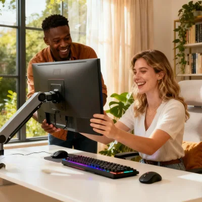 KALOC DS160 22-40 Inches Single Gas Spring Heavy Duty Screen Holder Computer Lcd Led Soporte Monitor Custom Rgb Monitor Arm