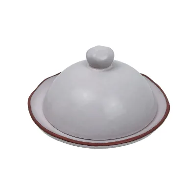 DEHUA Ceramic Porcelain Terracotta Stoneware Matt Glazed Butter Dish with Lid