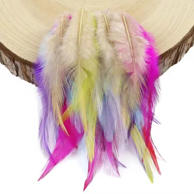 Millinery Supplies Sinamay Base Saddle Hackle Feathers for Craft Wedding Home Party Earrings Jewelry DIY DreamCatcher Decorations