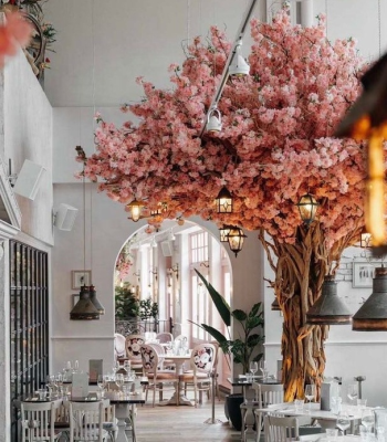 Big Silk Cherry Blossom Tree for Wedding Decoration TREES Fiberglass Trunk