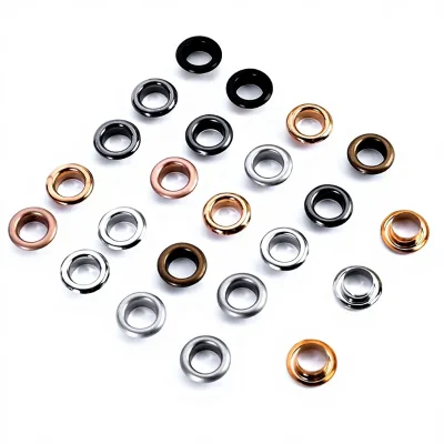 Metal Copper Round-Edged & Plain-Edged Grommets for Clothing Garment Bag Hat Shoe Accessories Support 7-Day Sample Lead Time