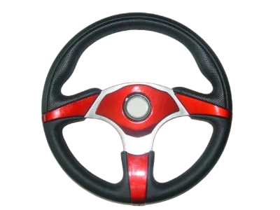 Racing Steering Wheel with Soft Anti-Slip Leather Direct Mount for DIY Sim Cockpits