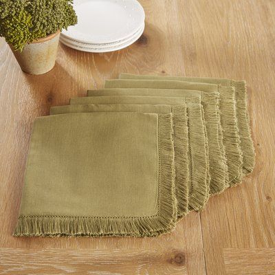 LY Fringed Napkins Retro Linen Napkin Wedding Table Napkin