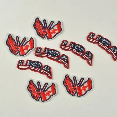 Custom Embroidery Logo Polyester Cloth Patches for Clothing Shoes Hats Boxes-Hole Patch Stickers & Customizable Design