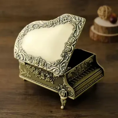 European-Style Piano Shaped Music Box Small Decorative Items Craft Product Vintage Products