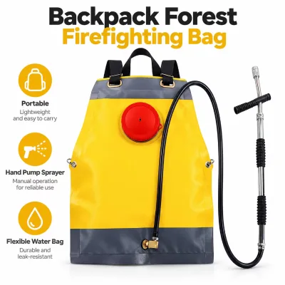 Wildland Forest Firefighter PVC Fire Fighting Wildland Backpack 20L Yellow PVC/Rubber Backpack Mist Sprayer
