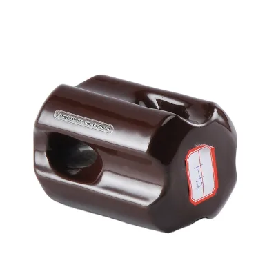54-1 High Voltage Stay Type Bullnose Insulator Guy Strain Porcelain Electrical Isolator ANSI Standard 25KV Rated 45KN High White