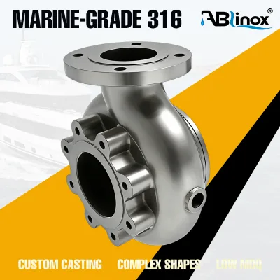 Marine Boat Engine Parts Centrifugal Pump Corrosion Resistant Stainless Steel Discharge Pump for Boat Casting Services Hardware