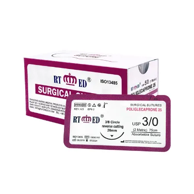 Absorbable Medical Suture PGCL Monofilament Poliglecaprone 25 Sutures Easy-to-Use and Efficient
