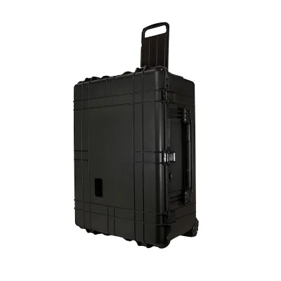 Large Capacity Hard Plastic IP67 Waterproof Shockproof Outdoor Travel Case with Telescopic Pull Rod and EVA Lining