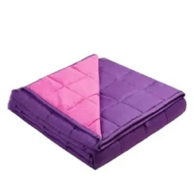 Customized Products Cotton Microfiber Polyester Comfort Weighted Blanket with Non Toxic Glass Beads